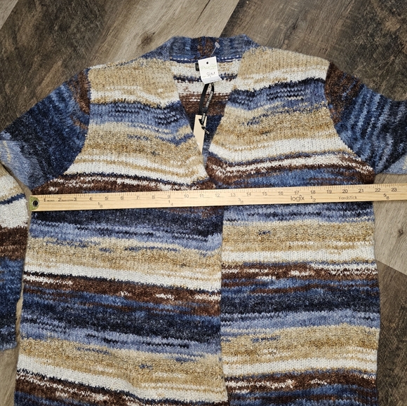COCO + CARMEN Striped Knit Long Cardigan, Size S/M, NWT - Picture 6 of 9